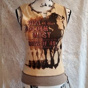 SKINNY MINNIE Graphic Tank Top  - Large